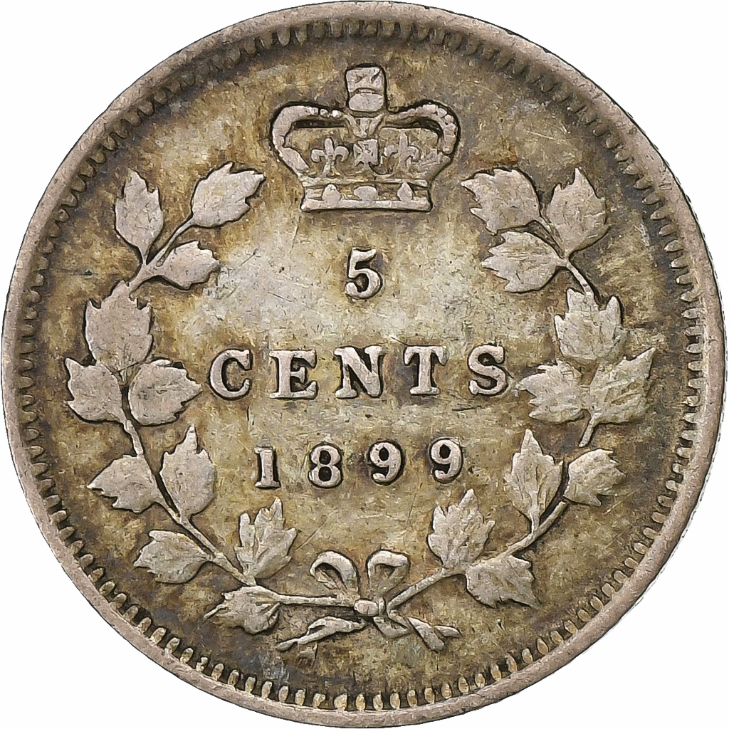 Canada, Victoria, 5 Cents, 1899, Silver, , KM:2