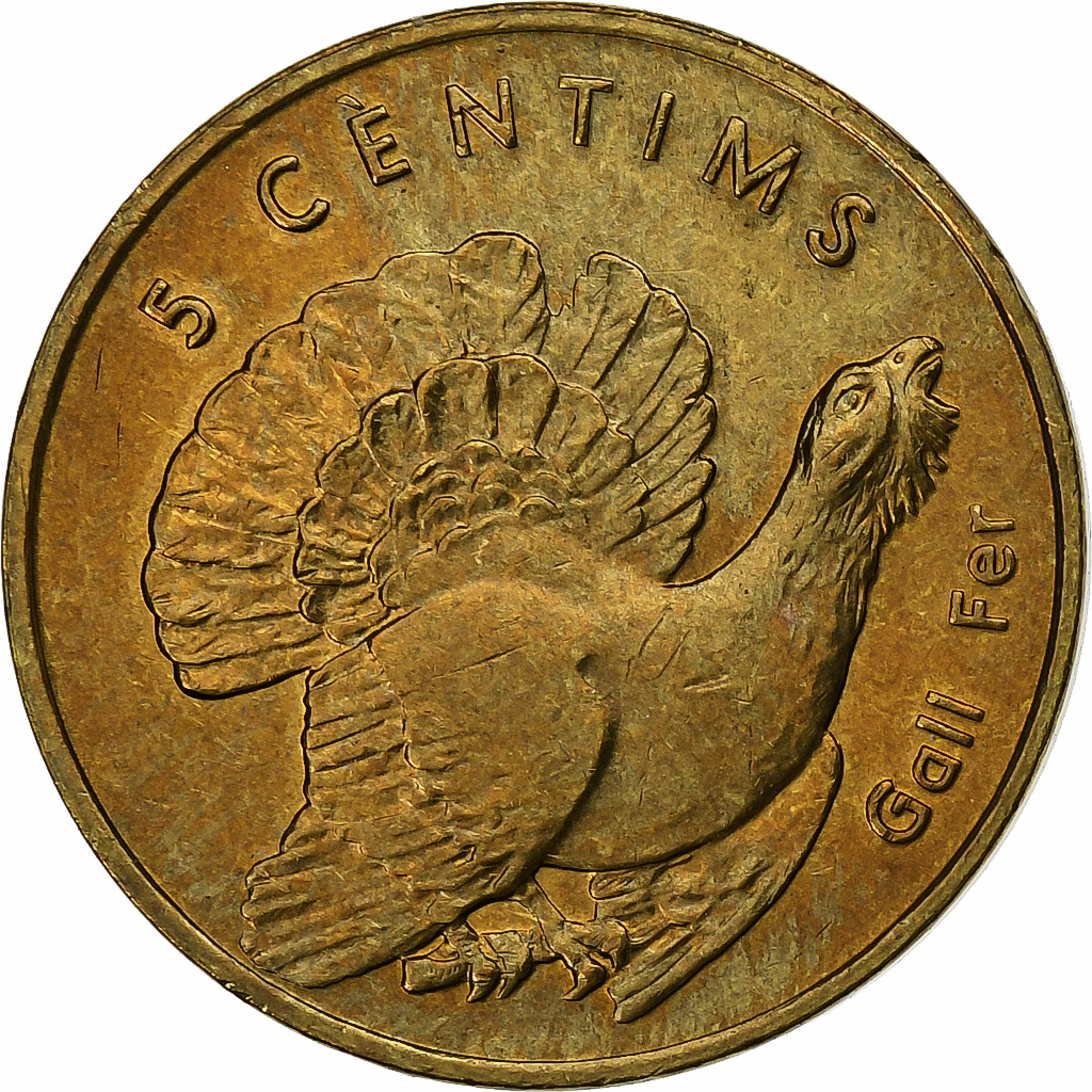 Andorra, 5 Centims, 2002, Brass, , KM:181