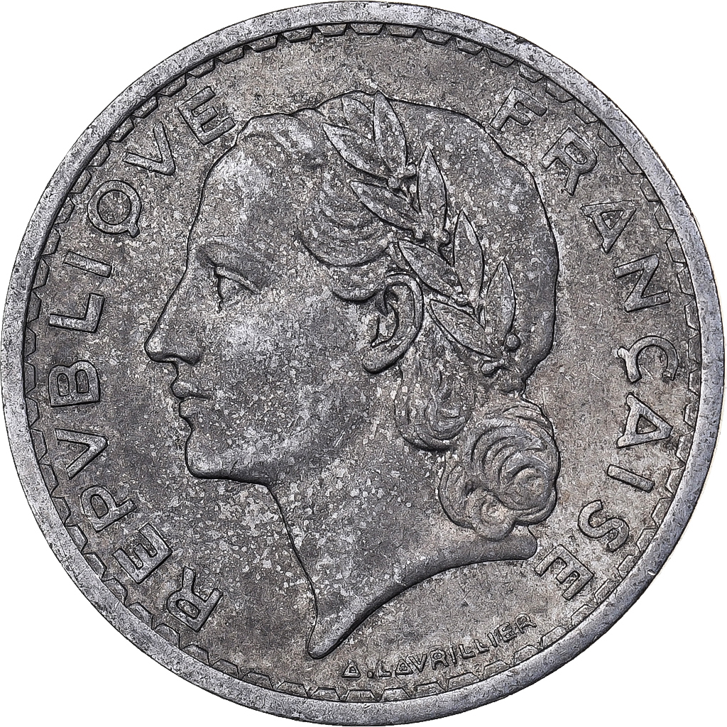 France, 5 Francs, Lavrillier, 1950, Beaumont - Le Roger, Aluminum, 