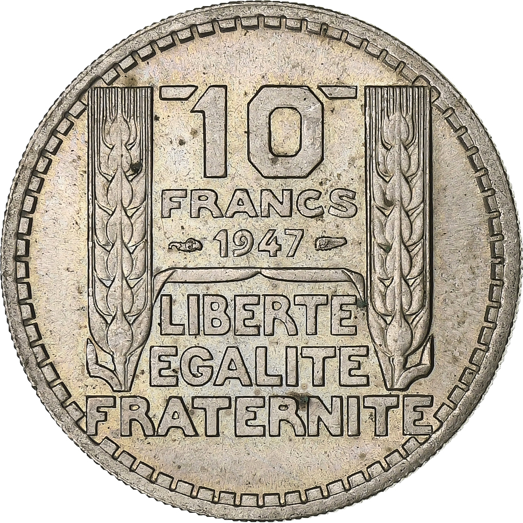 France, 10 Francs, Turin, 1947, Copper-nickel, , KM:908.1