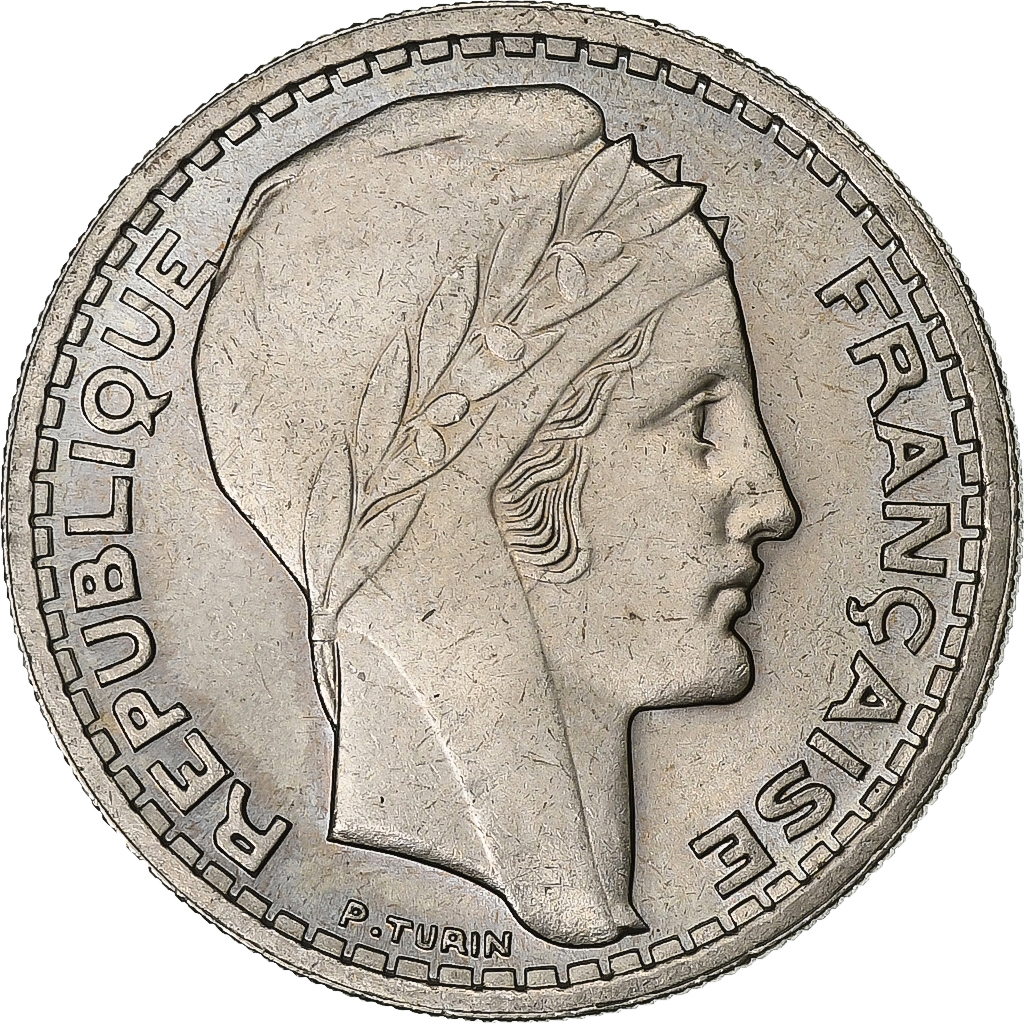 France, 10 Francs, Turin, 1946, Beaumont - Le Roger, Copper-nickel, 