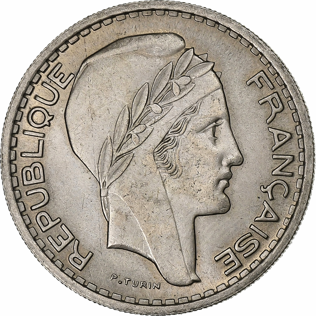 Frankreich, 10 Francs, Turin, 1947, Beaumont - Le Roger, Kupfer-Nickel, VZ+