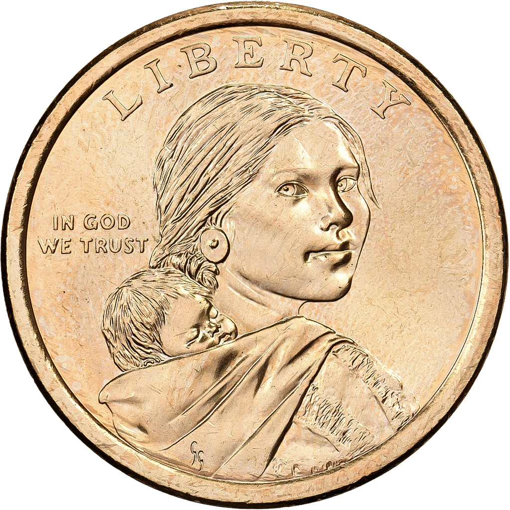 United States, Dollar, Native American Dollar - Planting crops reverse, 2009
