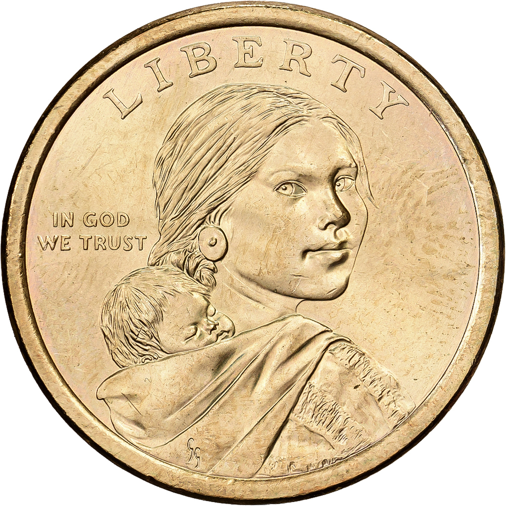 United States, Dollar, Native American Dollar - Planting crops reverse, 2009