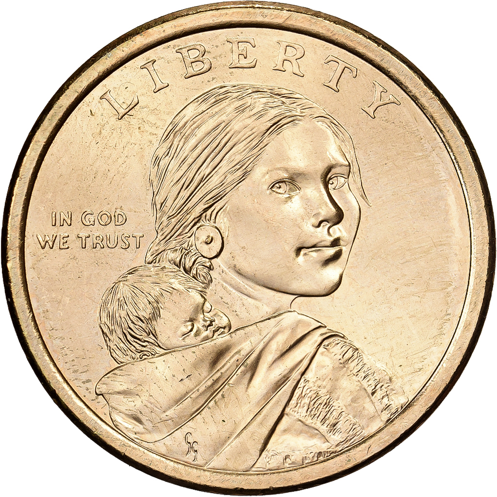 United States, Dollar, Native American Dollar - Hiawatha belt reverse, 2010