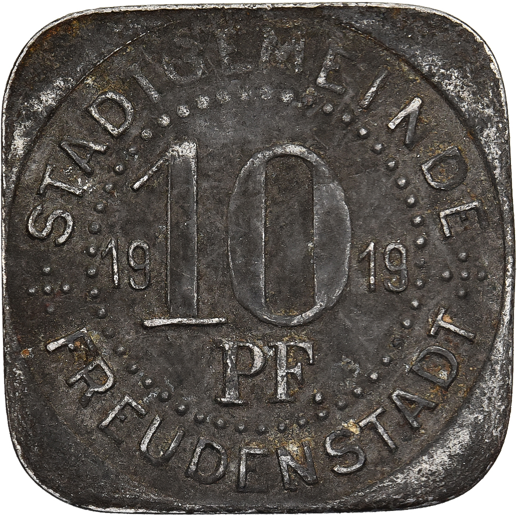 Weimar Republic, 10 Pfennig, 1919, Iron, EF, KM:26