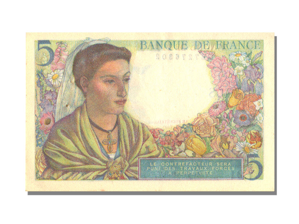Banknote, France, 5 Francs, 5 F 1943-1947 ''Berger'', 1943, 1943-11-25, UNC(63)