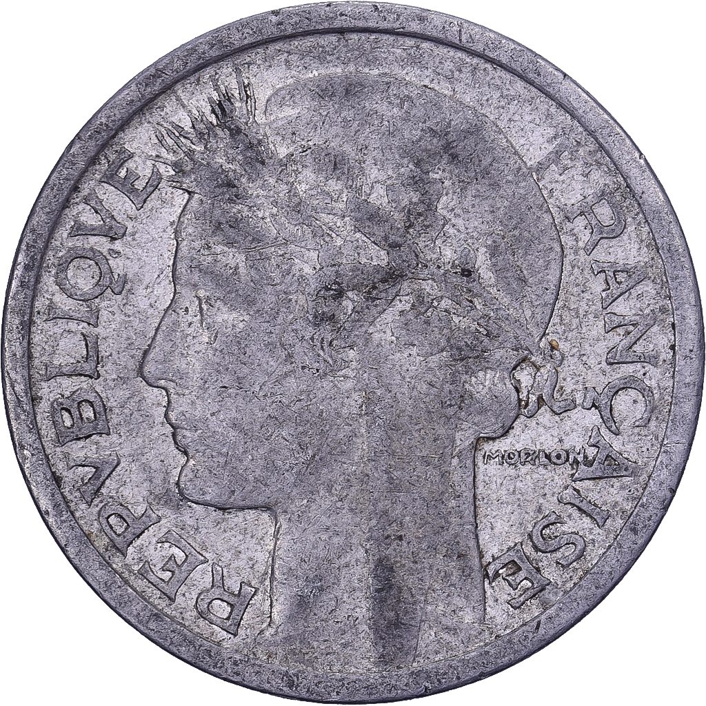 France, Franc, Morlon, 1945, Castelsarrasin, Aluminum, , KM:885a.3