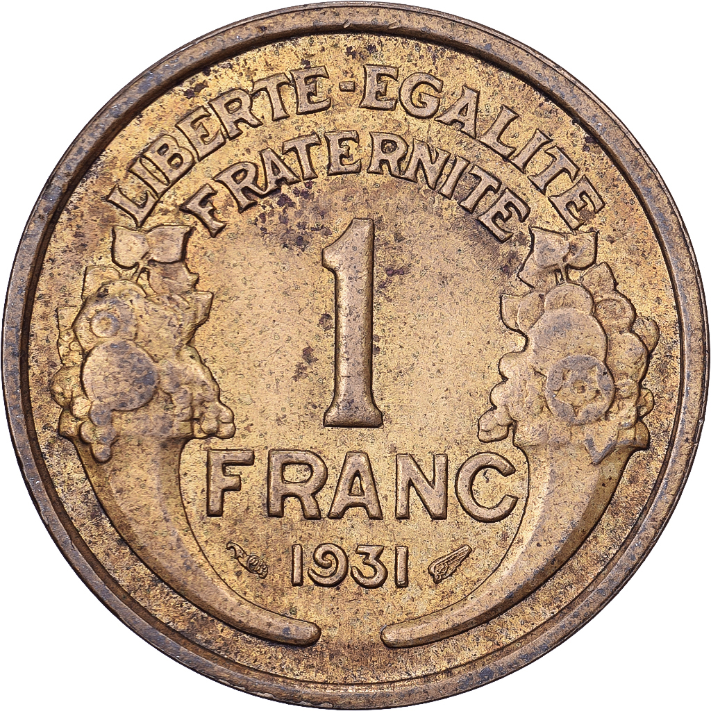 France, Franc, Morlon, 1931, Aluminum-Bronze, , KM:885
