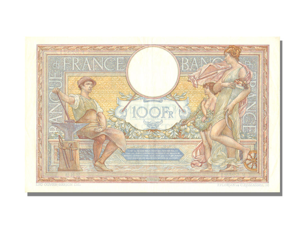 Banknote, France, 100 Francs, 100 F 1908-1939 ''Luc Olivier Merson'', 1936