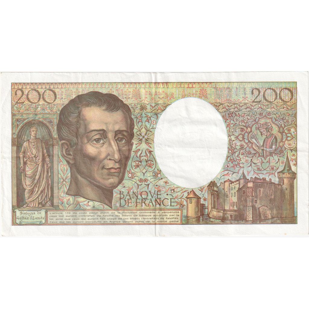France, 200 Francs, 1992, K.119, VF(30-35), Fayette:70.12b, KM:155e