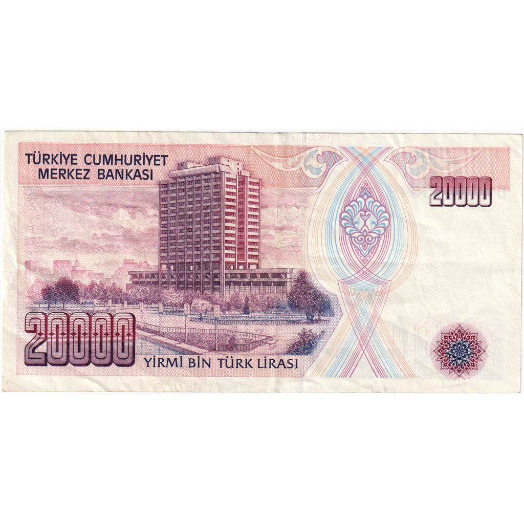 Turkey, 20,000 Lira, 1970, 1970-10-14, KM:201, EF