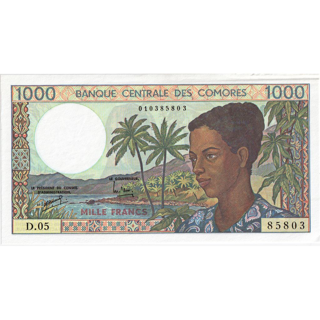 Comoros, 1000 Francs, UNC(63)