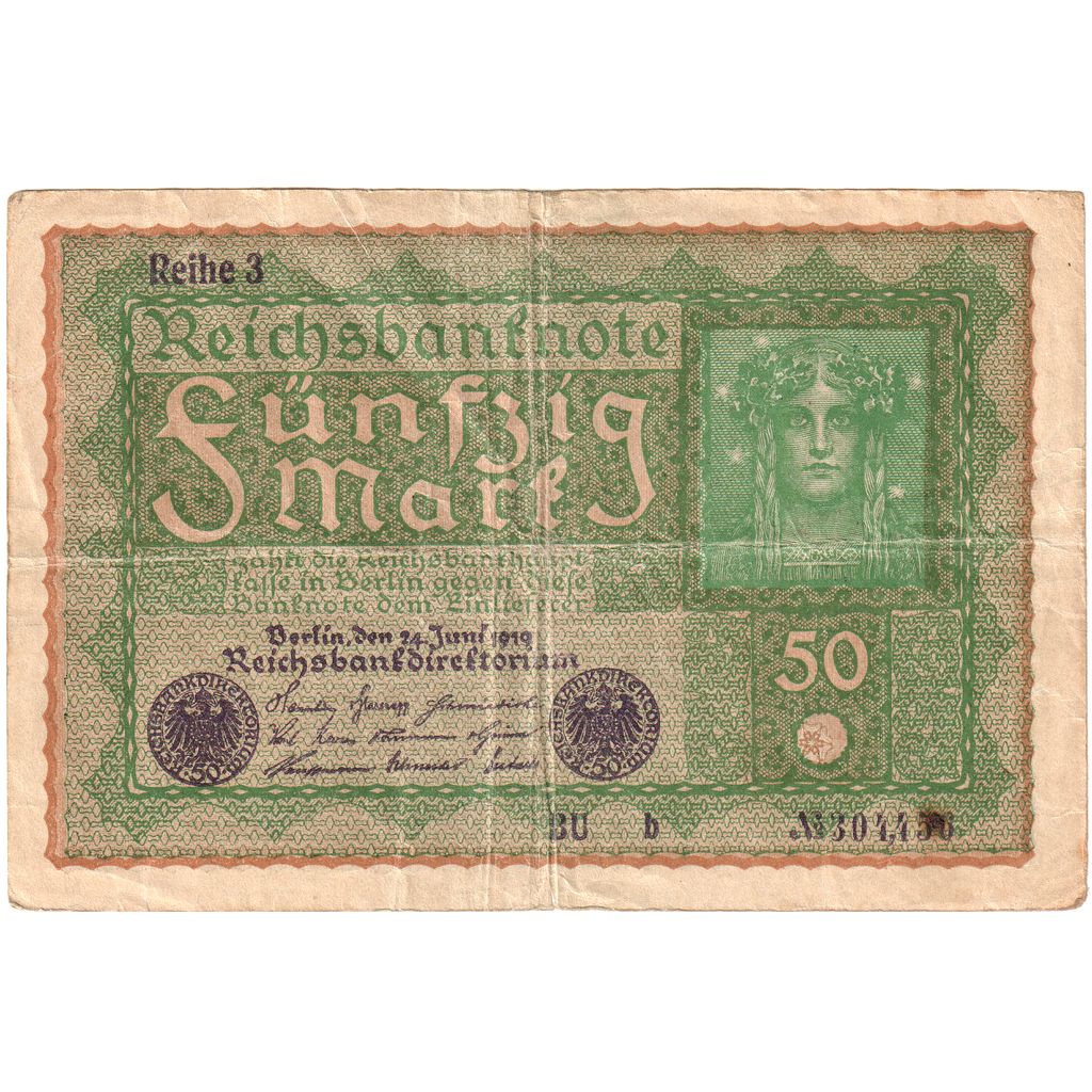 Germany, 50 Mark, 1919-06-24, VF