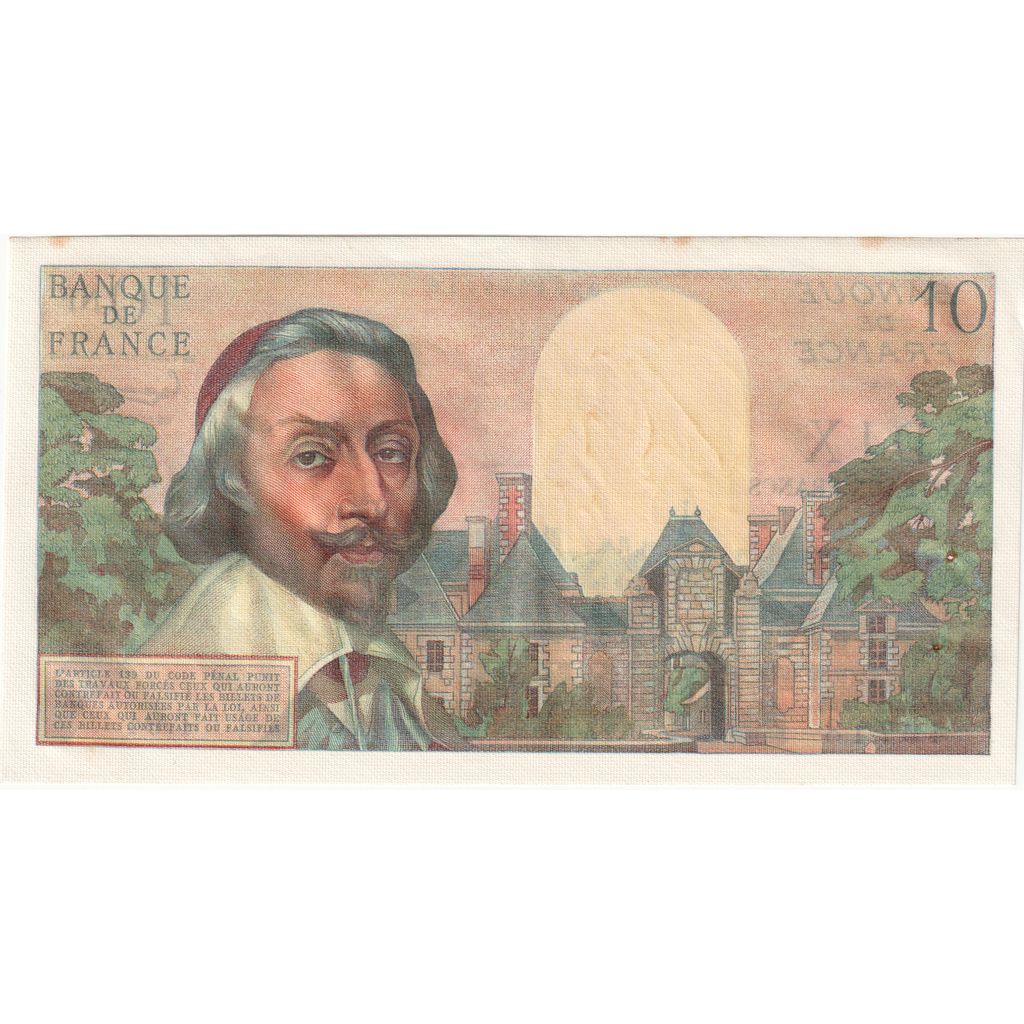 France, 10 Nouveaux Francs, Richelieu, 1960-08-04, T.94, AU(50-53)