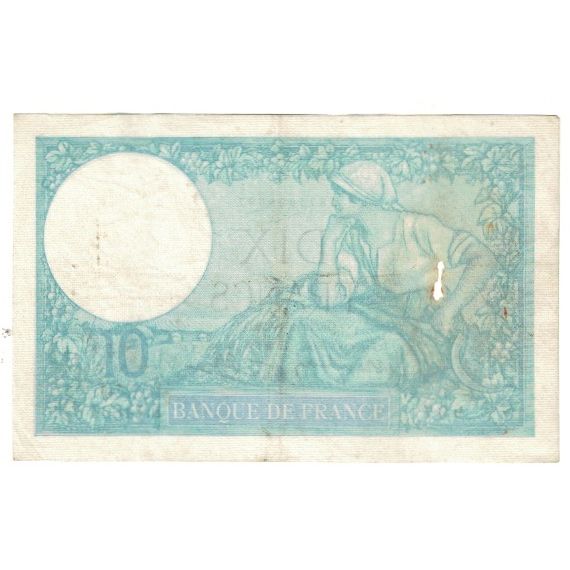 France, 10 Francs, Minerve, 1939, B.74866 997, EF(40-45), Fayette:07.12, KM:84