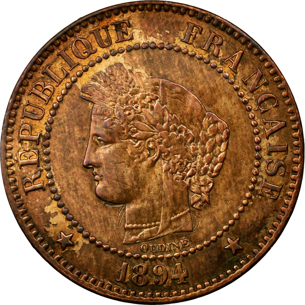 Coin, France, Cérès, 2 Centimes, 1894, Paris, , Bronze, Gadoury:105