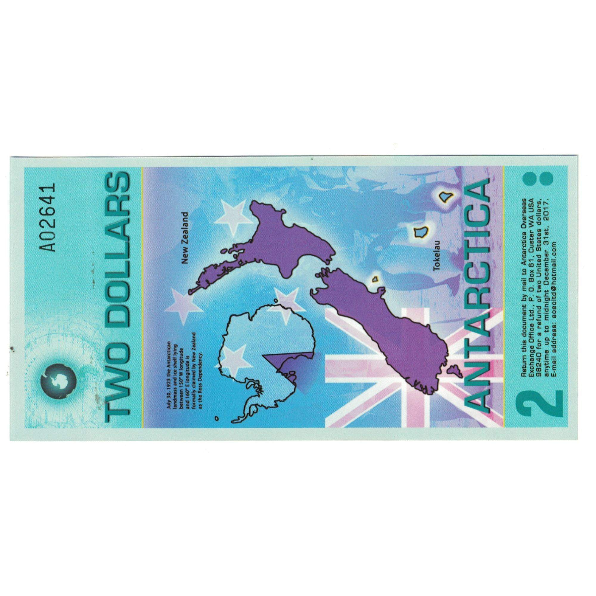 Banknote, Antarctic, 2 Dollars, 2014, 2014-09-10, UNC(65-70)