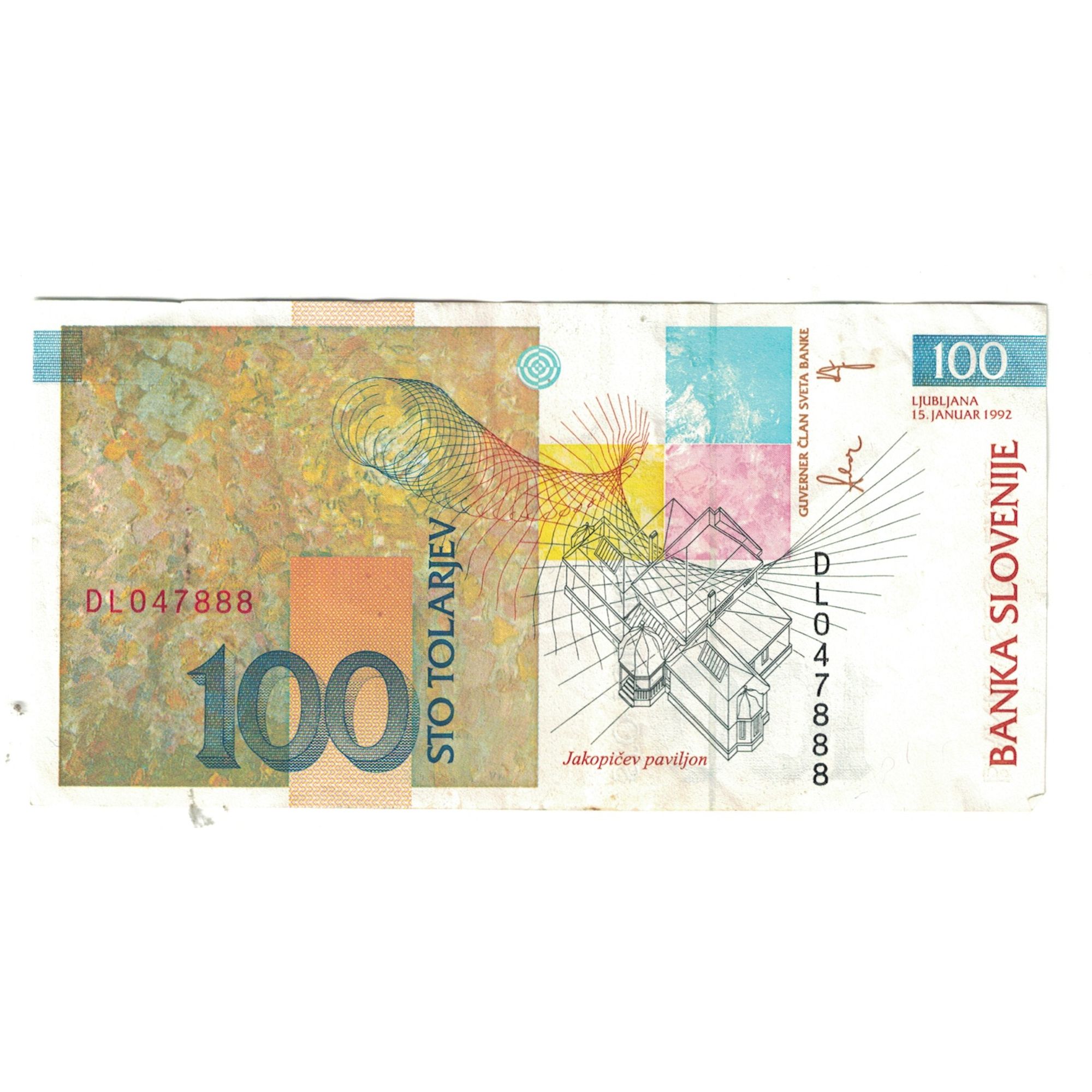 Banknote, Slovenia, 100 Tolarjev, 1992, 1992-01-15, KM:31a, EF(40-45)