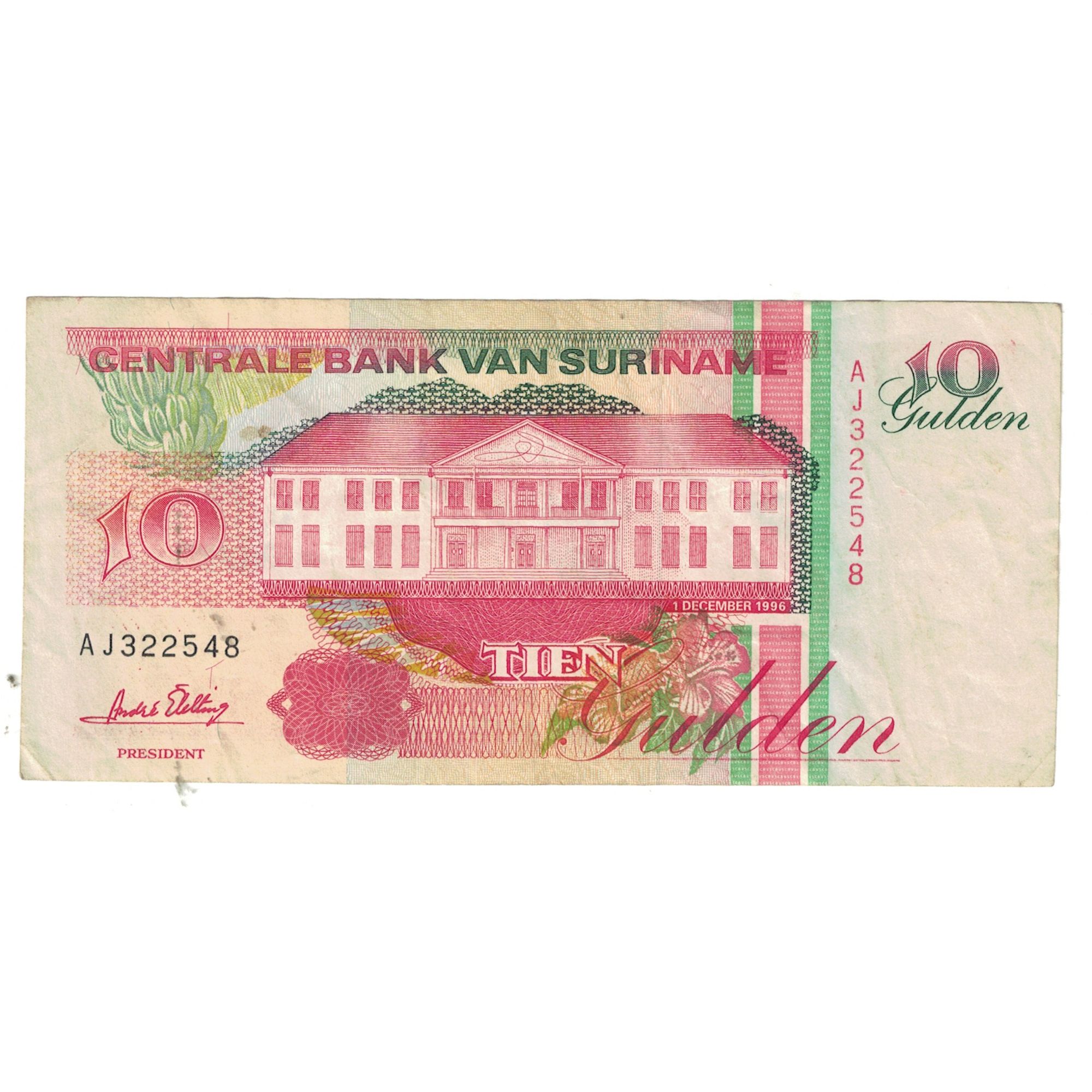 Banknote, Surinam, 10 Gulden, 1996, 1996-12-01, KM:137b, EF(40-45)