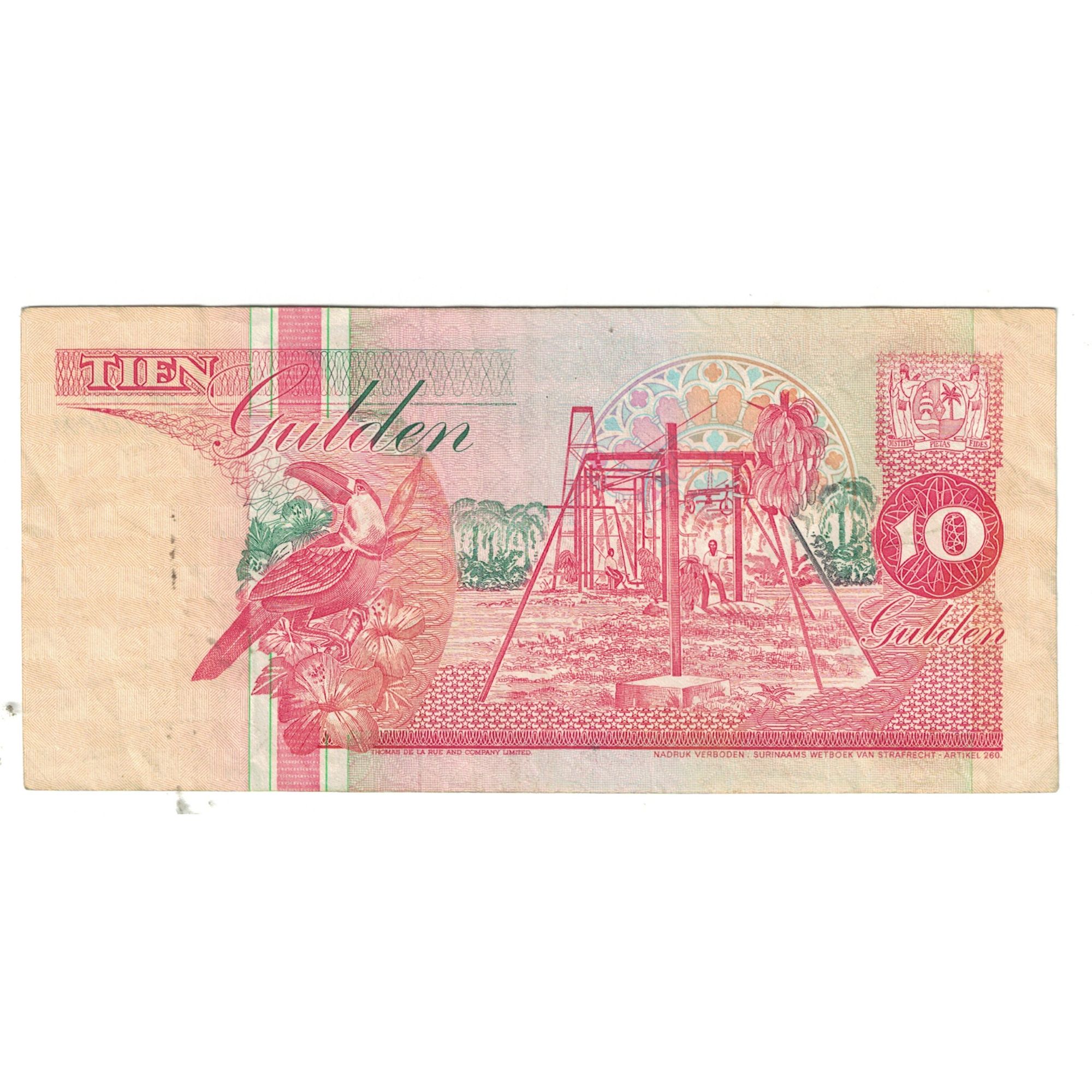 Banknote, Surinam, 10 Gulden, 1996, 1996-12-01, KM:137b, EF(40-45)