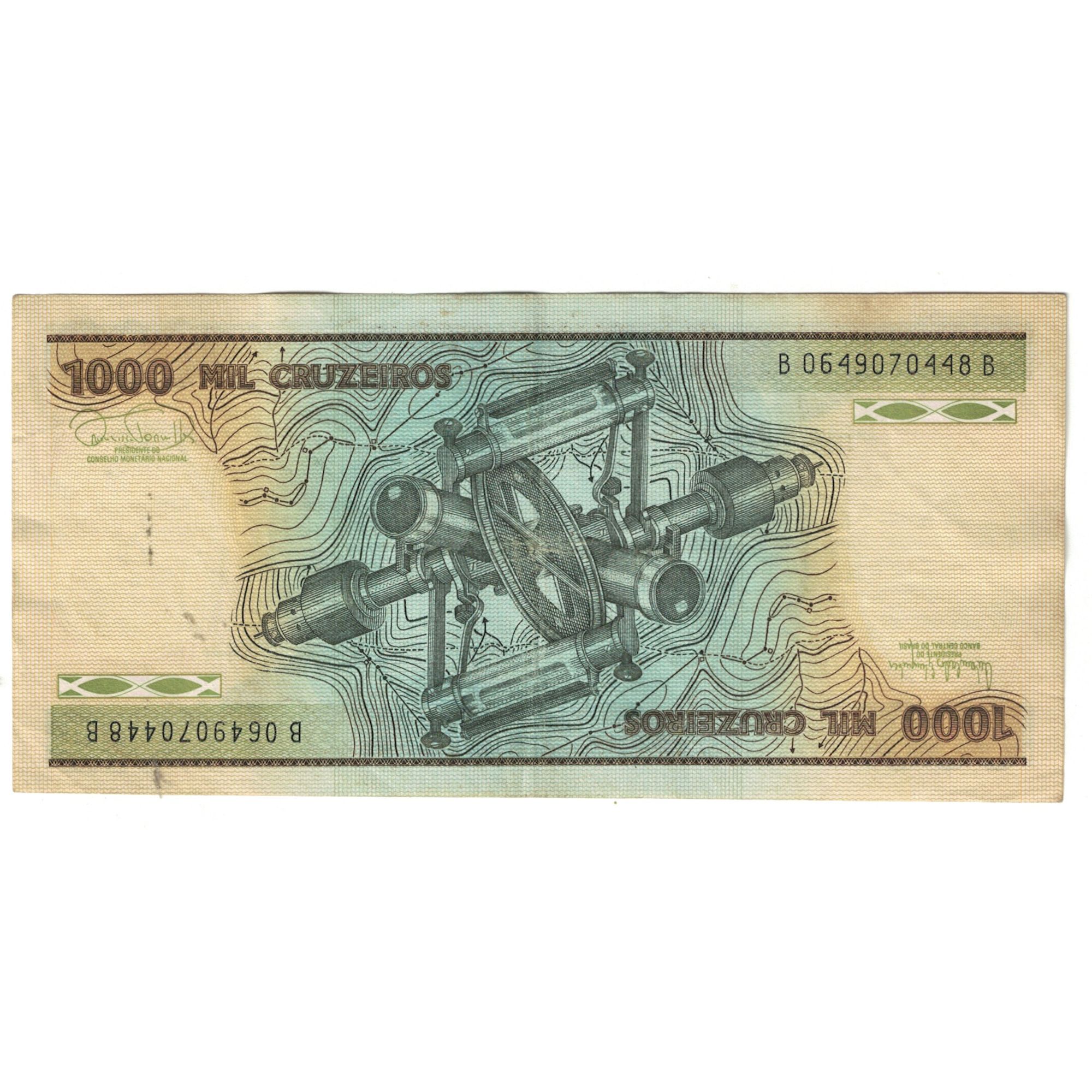 Banknote, Brazil, 1000 Cruzeiros, KM:197c, EF(40-45) | World