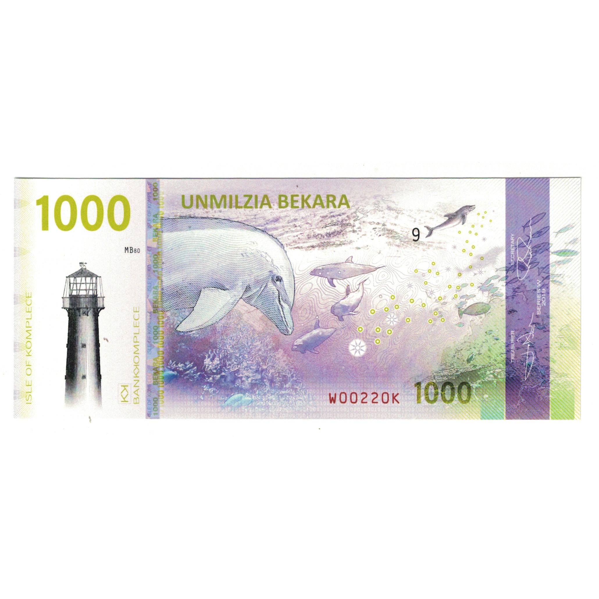Billet, États-Unis, Billet Touristique, 2019, ISLE OF KOMPLECE 1000 BEKARA