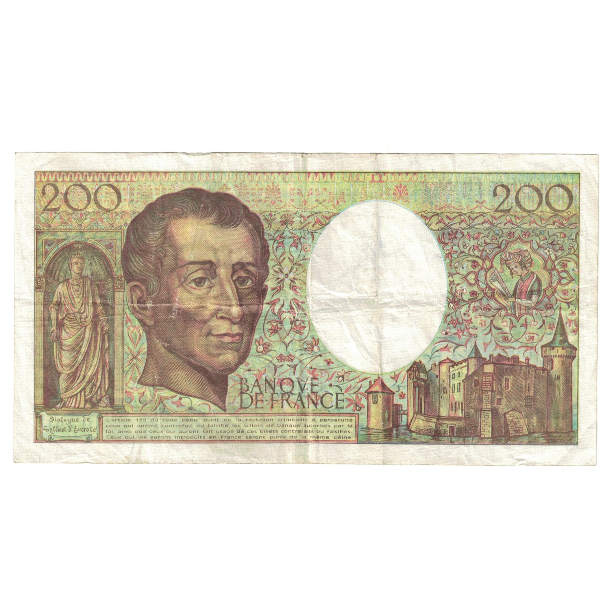 France, 200 Francs, Montesquieu, 1992, M.121410892, EF(40-45), Fayette:70.12d