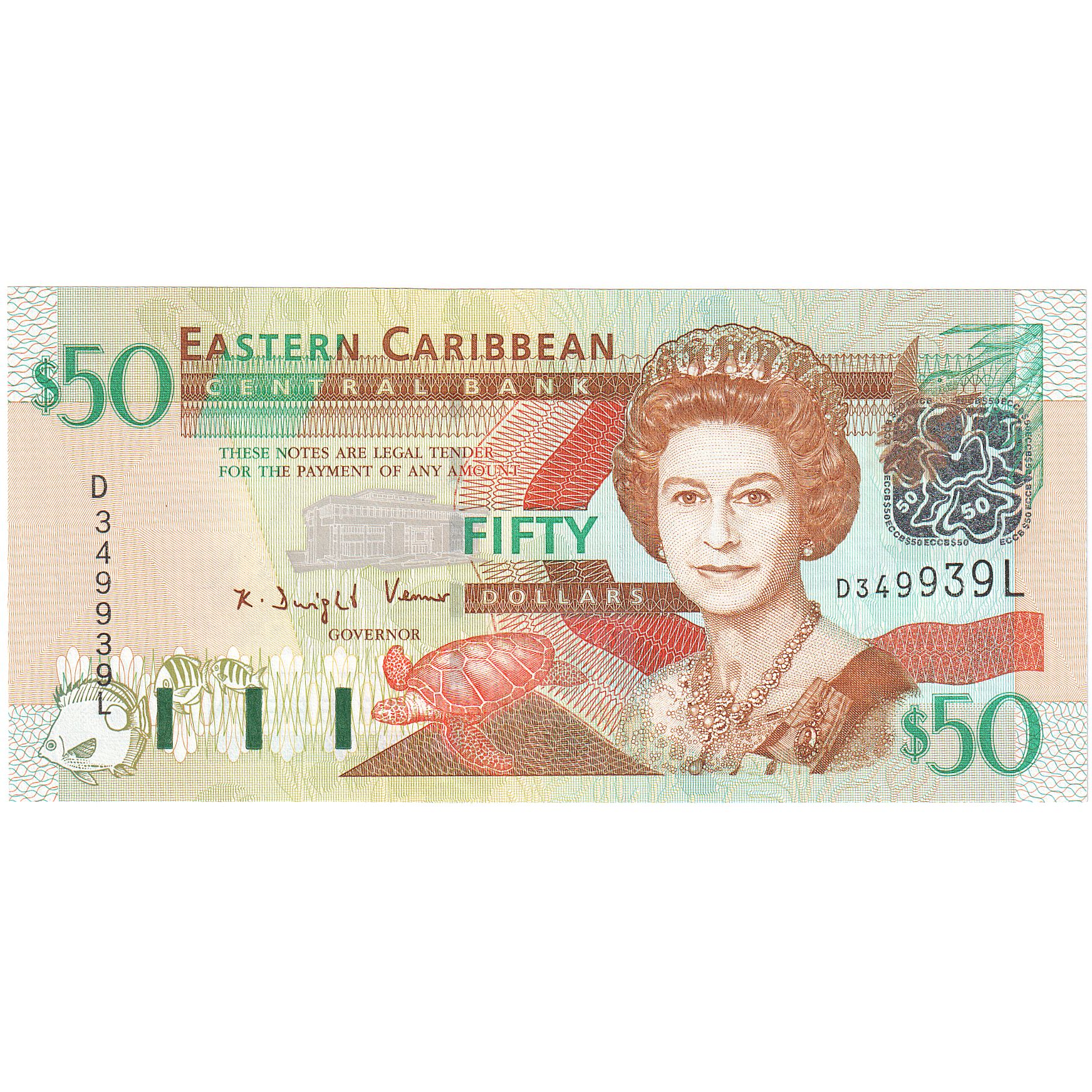 East Caribbean States, 50 Dollars, KM:45m, UNC