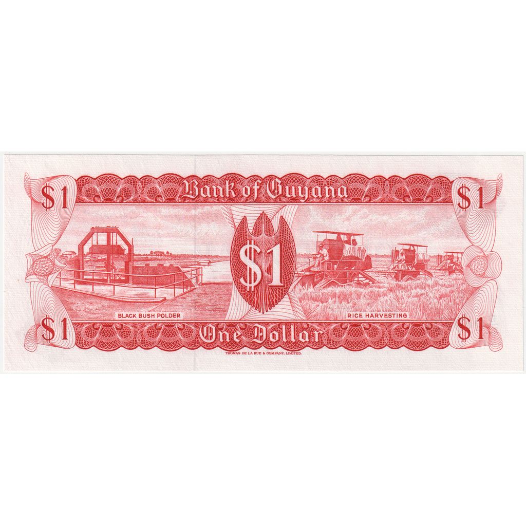 Guyana, 1 Dollar, Undated (1992), KM:21g, UNC(65-70)