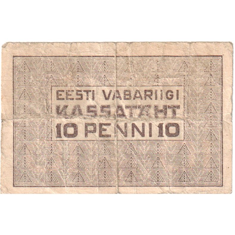 Estonia, 10 Penni, 1919, KM:40b, EF(40-45)