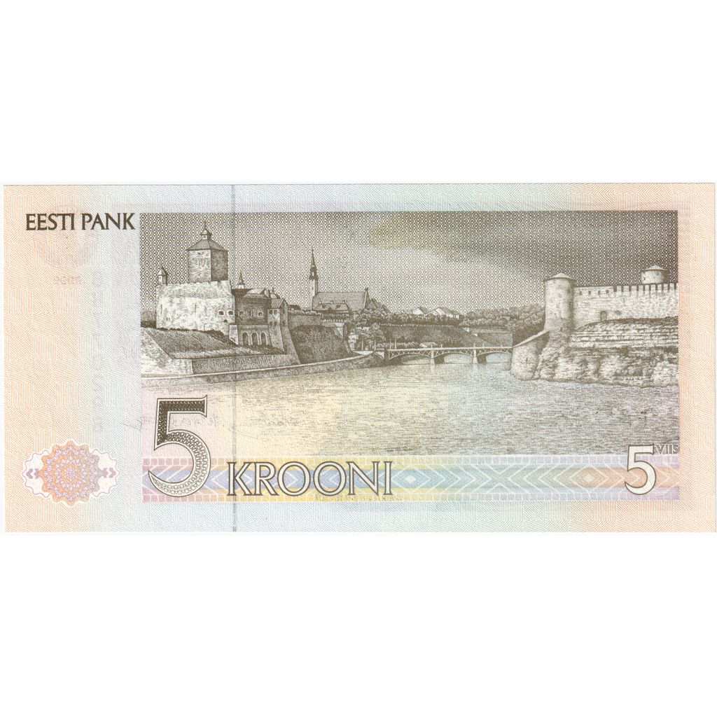 Estonia, 5 Krooni, 1992, KM:71b, UNC(65-70)