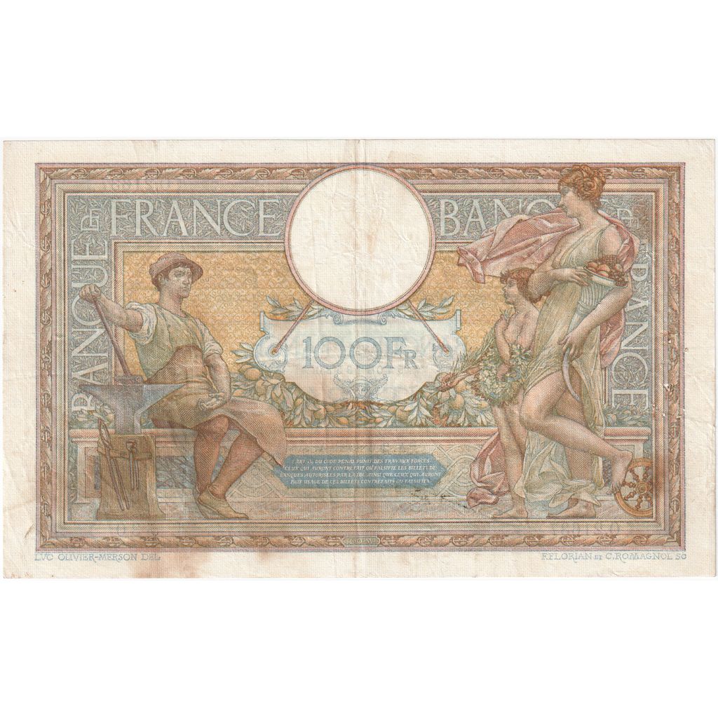 France, 100 Francs, Luc Olivier Merson, 1928-06-02, O.21637530, EF(40-45)