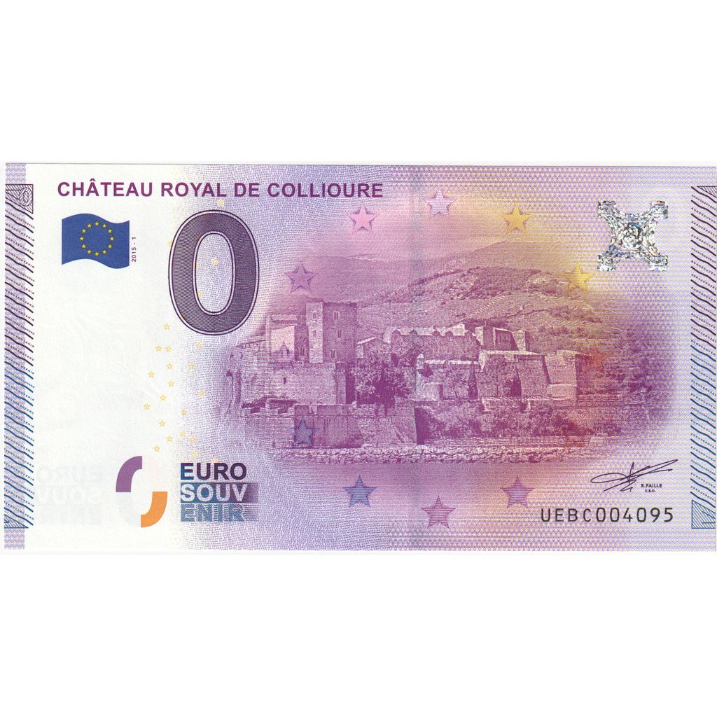 France, Euro, UEBC004095, EURO SOUVENIR CHATEAU ROYAL DE COLLIOURE, UNC(65-70)
