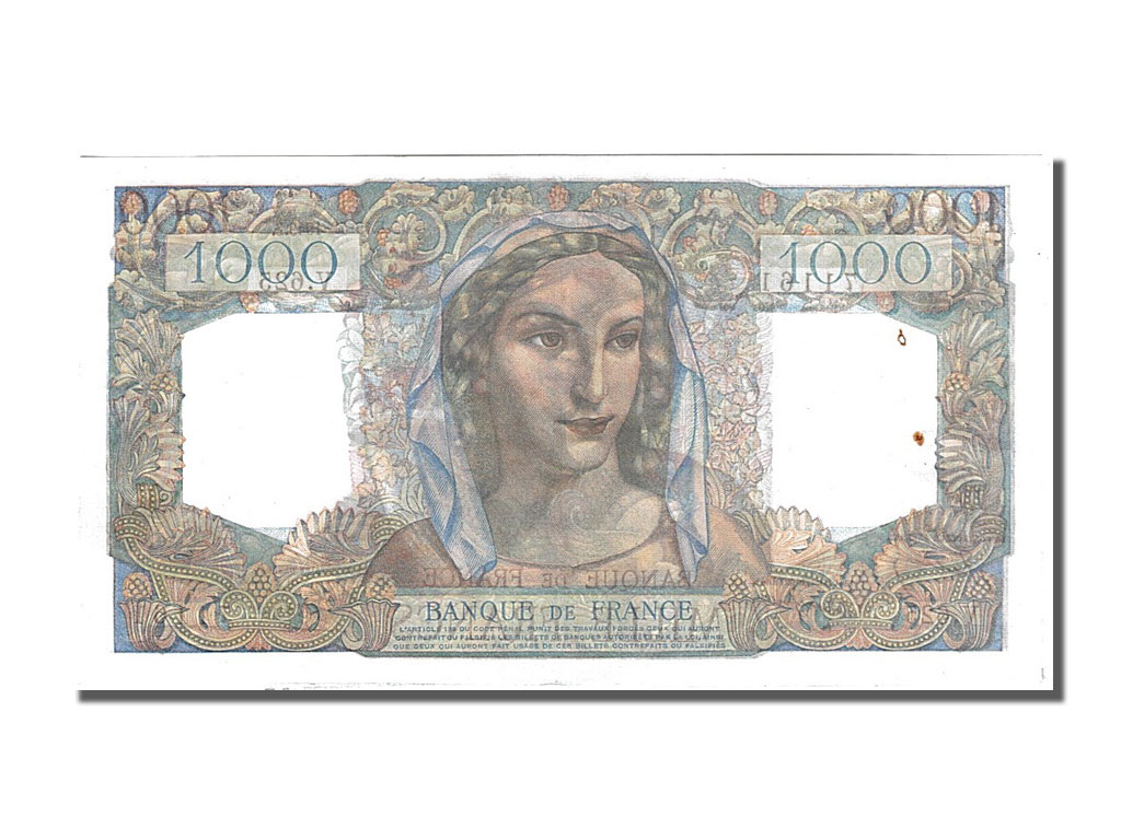 Biljet, Frankrijk, 1000 Francs, 1 000 F 1945-1950 ''Minerve et Hercule'', 1949