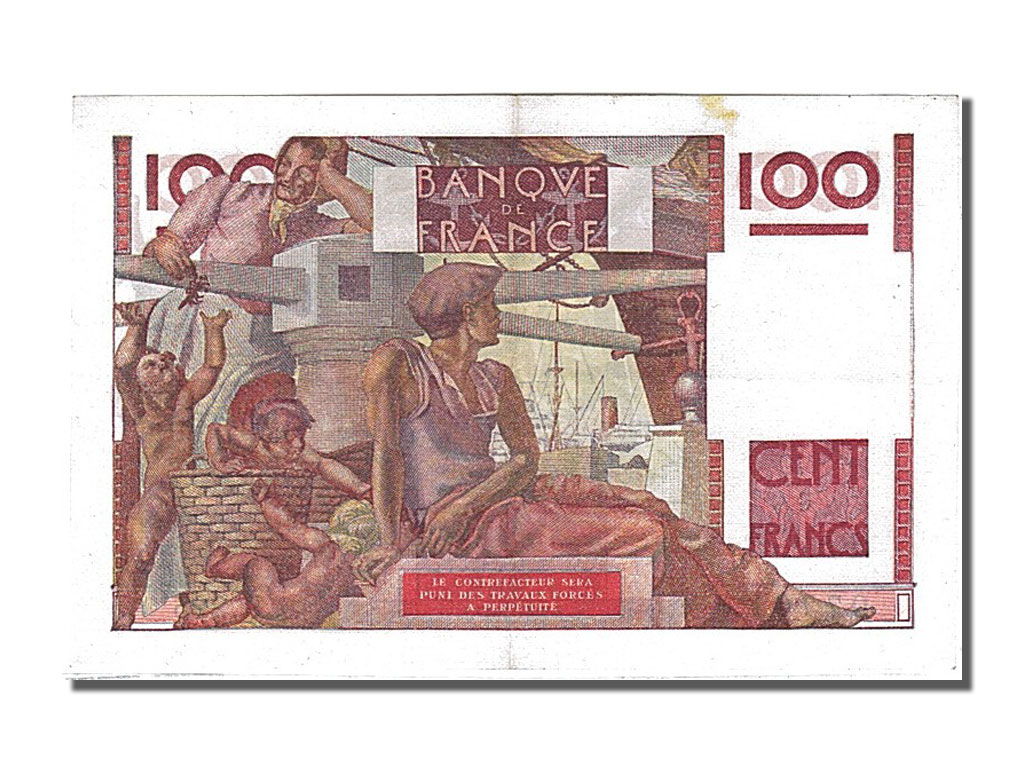 Banknote, France, 100 Francs, 100 F 1945-1954 ''Jeune Paysan'', 1947