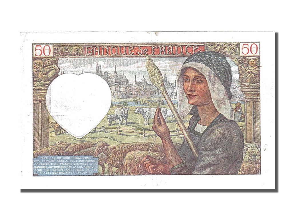 Banknote, France, 50 Francs, 50 F 1940-1942 ''Jacques Coeur'', 1940, 1940-12-05