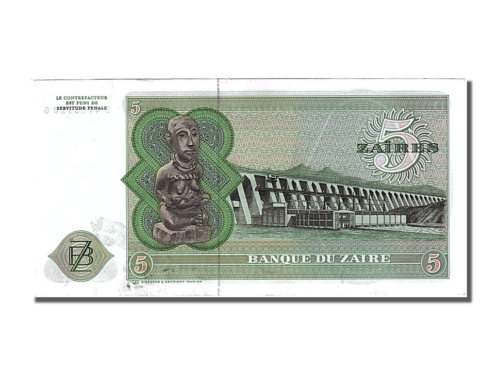 Banknote, Zaire, 5 Zaïres, 1977, 1977-11-24, UNC(63)