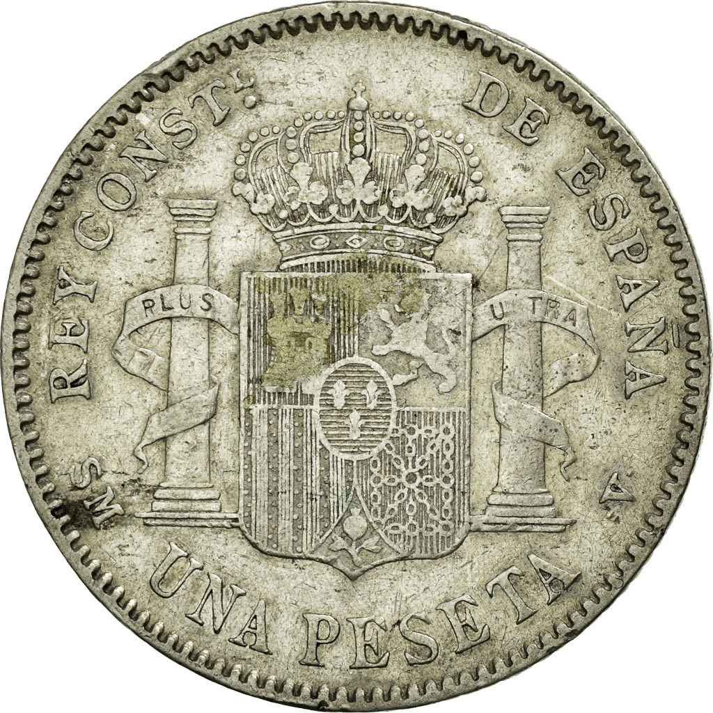 Coin, Spain, Alfonso XIII, Peseta, 1900, , Silver, KM:706