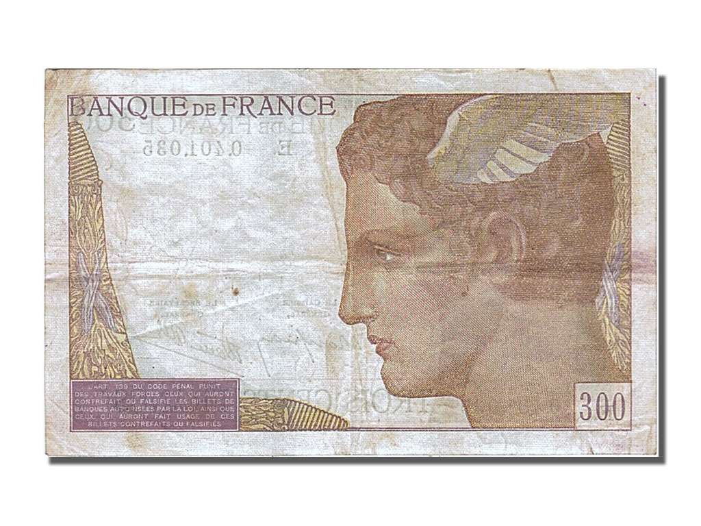 Banknote, France, 300 Francs, 300 F 1938-1939, 1938, 1938-10-06, EF(40-45)