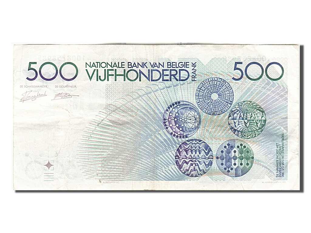Banknote, Belgium, 500 Francs, 1982, EF(40-45) | World Paper
