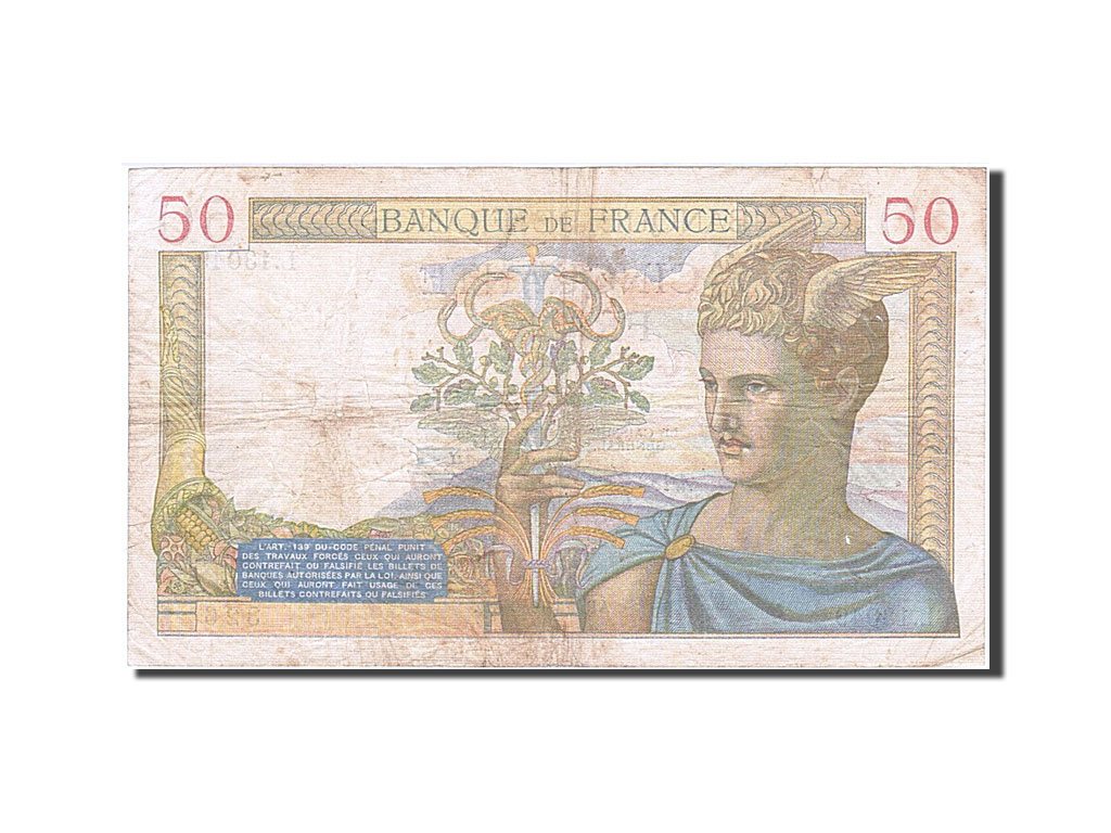 Banknote, France, 50 Francs, 50 F 1934-1940 ''Cérès'', 1940, 1940-04-04
