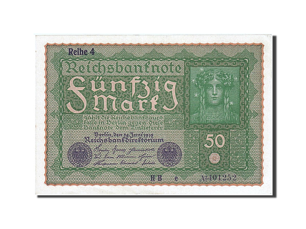 Banknote, Germany, 50 Mark, 1919, 1919-06-24, UNC(63)