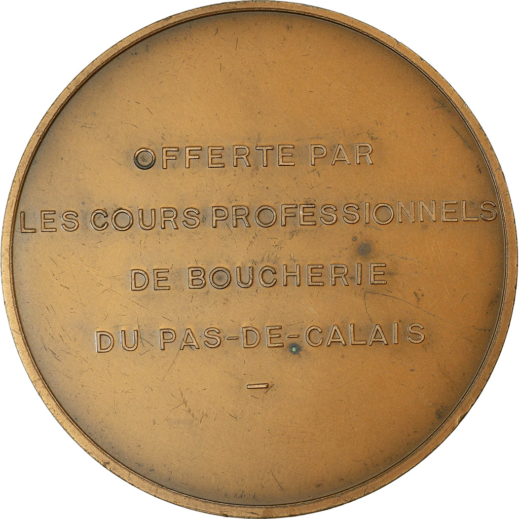 France, Medal, Cours Professionnels de Boucherie du Pas-de-Calais, 1977