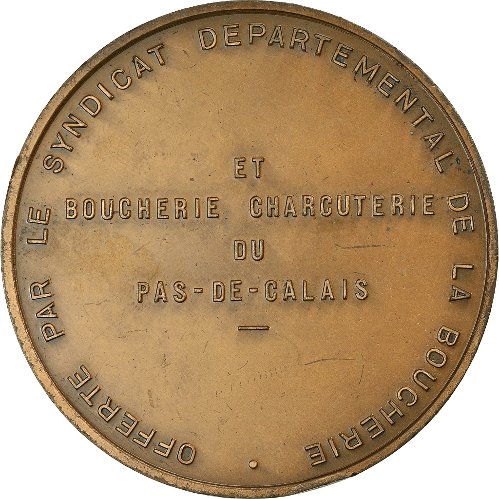 France, Medal, Syndicat Départemental de la Boucherie, Pas-de-Calais, 1977