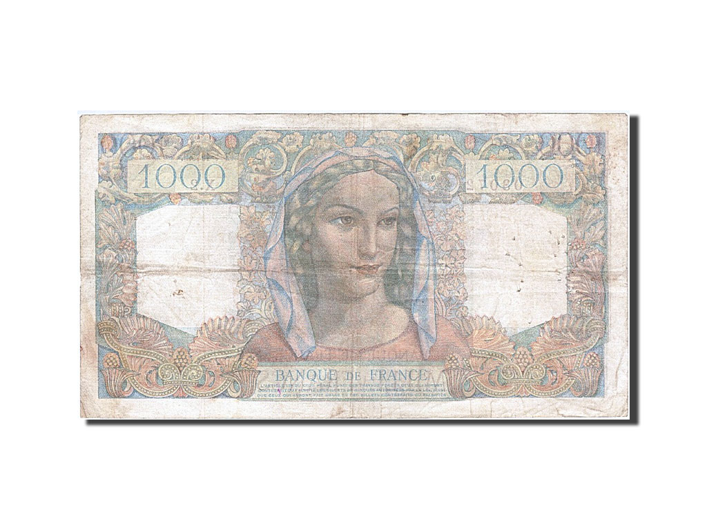 Banknote, France, 1000 Francs, 1 000 F 1945-1950 ''Minerve et Hercule'', 1945