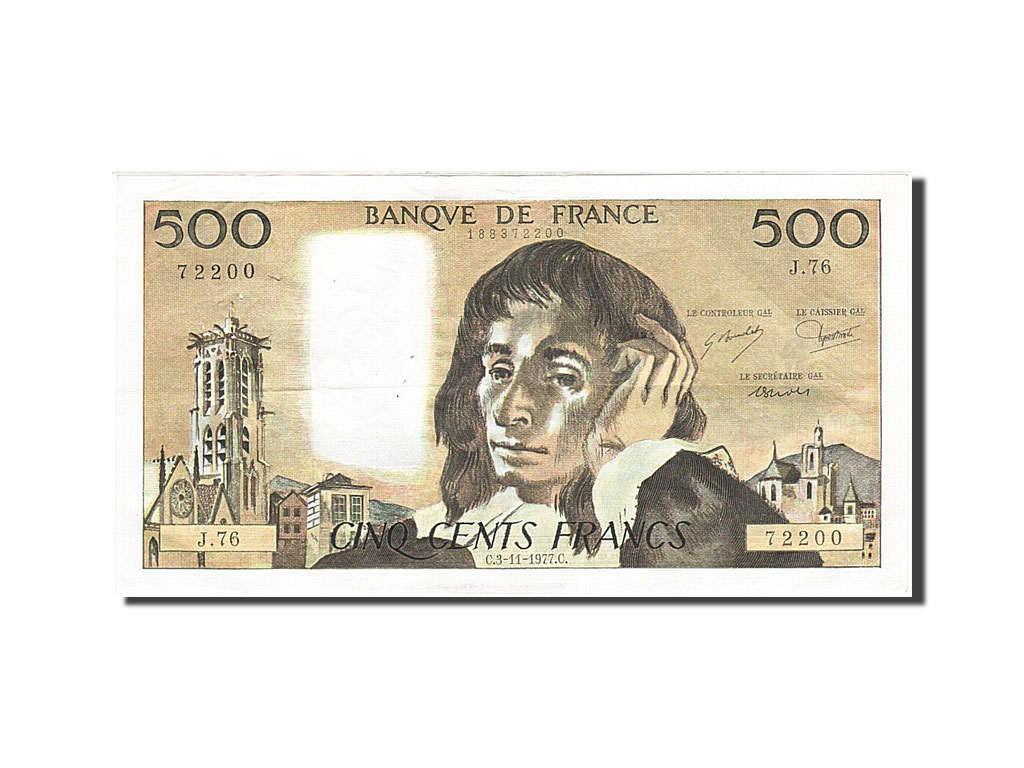 Banknote, France, 500 Francs, 1968, 1977-11-03, AU(55-58), Fayette:71.17