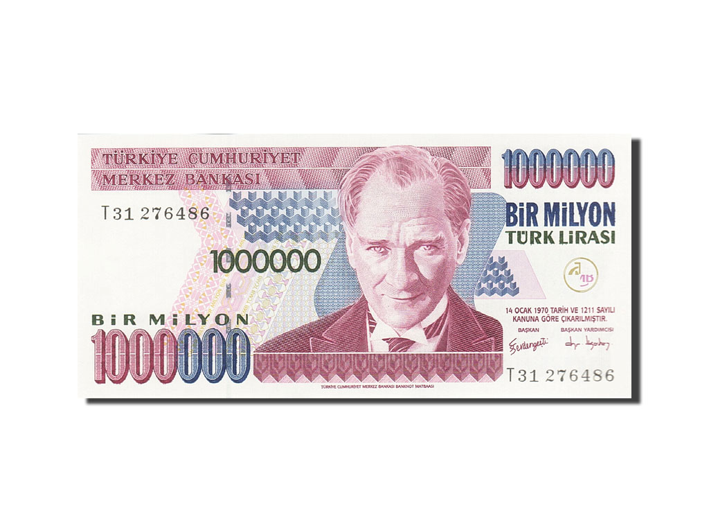Banknote, Turkey, 1,000,000 Lira, 1984-1997, 1995, KM:209, UNC(65-70)