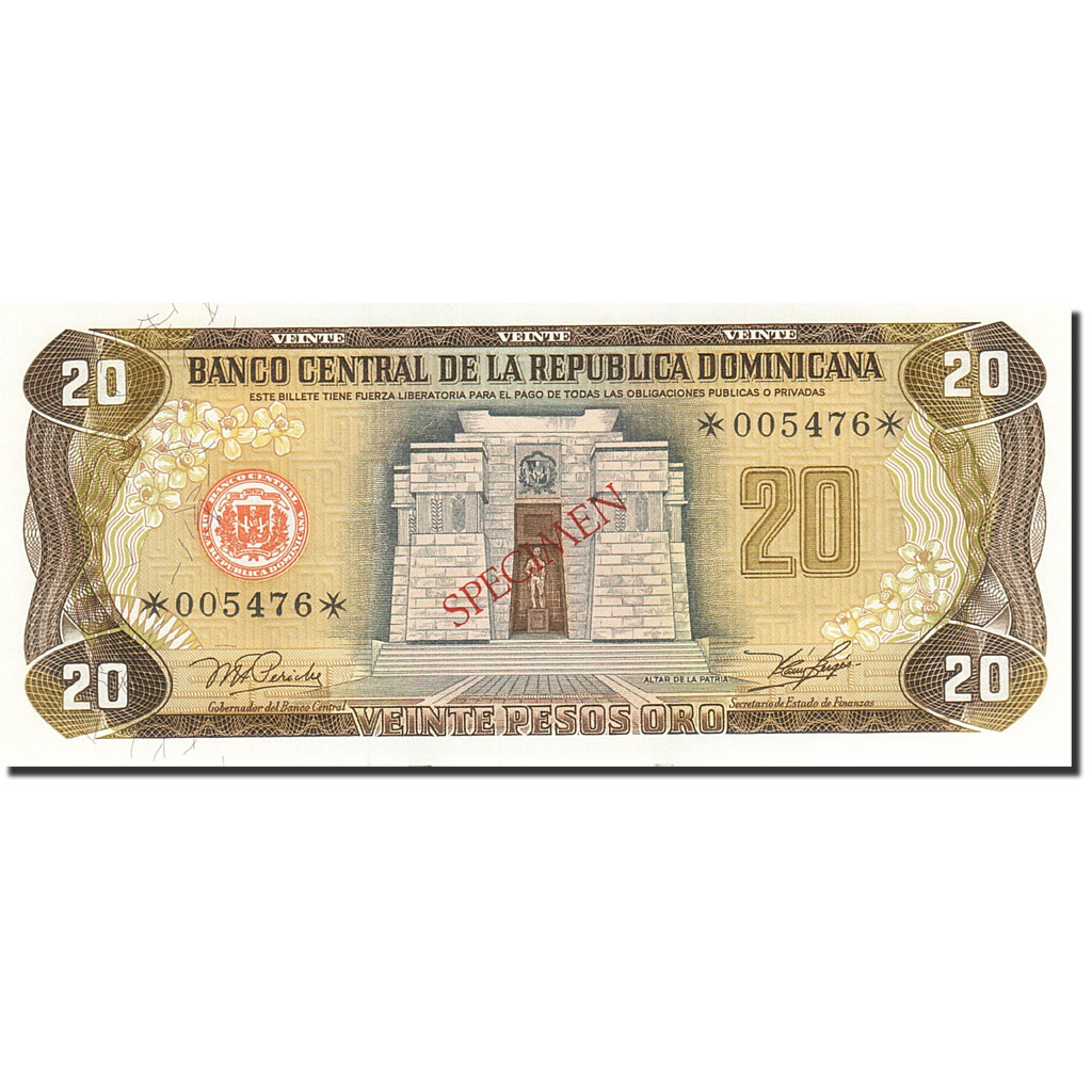 Banknote, Dominican Republic, 20 Pesos Oro, 1977-1980, 1978, KM:120s1