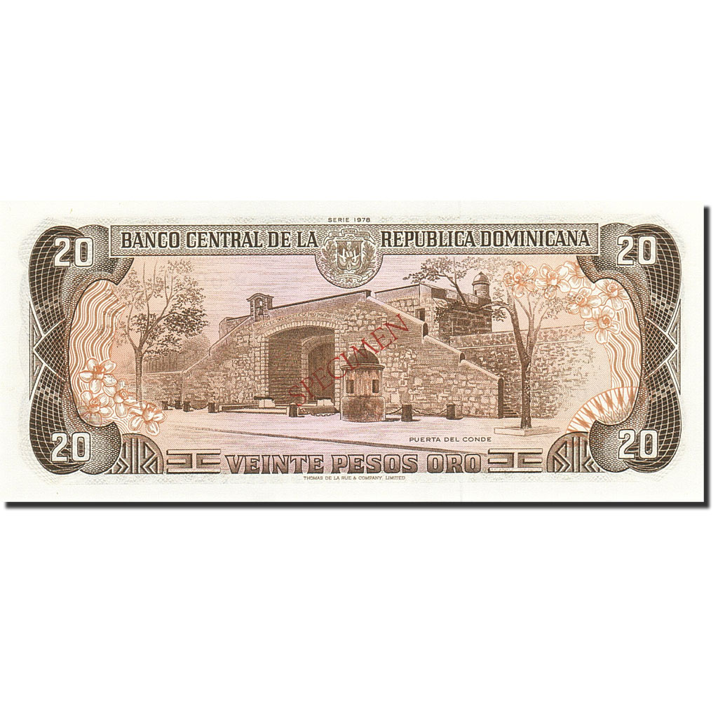 Banknote, Dominican Republic, 20 Pesos Oro, 1977-1980, 1978, KM:120s1